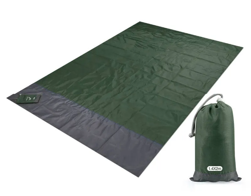 200x210cm Pocket Picnic Waterproof Beach Mat Sand Free Blanket Camping Outdoor Picknick Tent Folding Cover Bedding