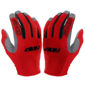 509  4 Low Gloves Clarino Palm Non-Insulated Anti-Slip Lightweight Red