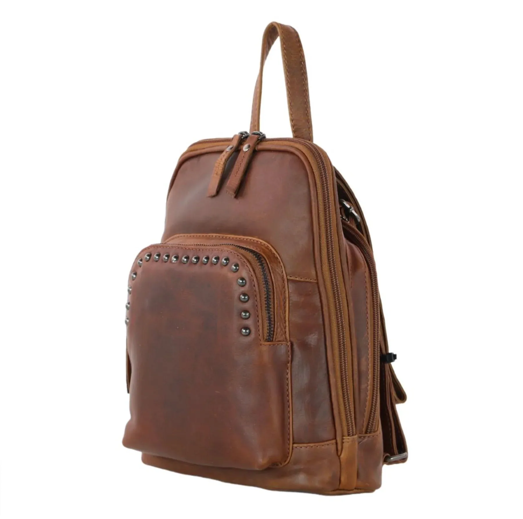 Abby Leather Concealed Carry Leather Backpack