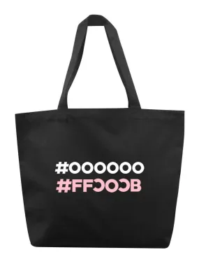 Black & Pink Hexcode Tote