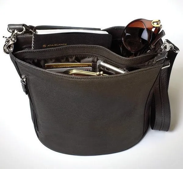 Bucket Tote, Tumbled Leather