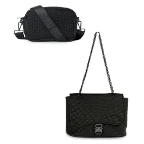 CAMERA BAG   FLAP CROSSBODY - BLACK