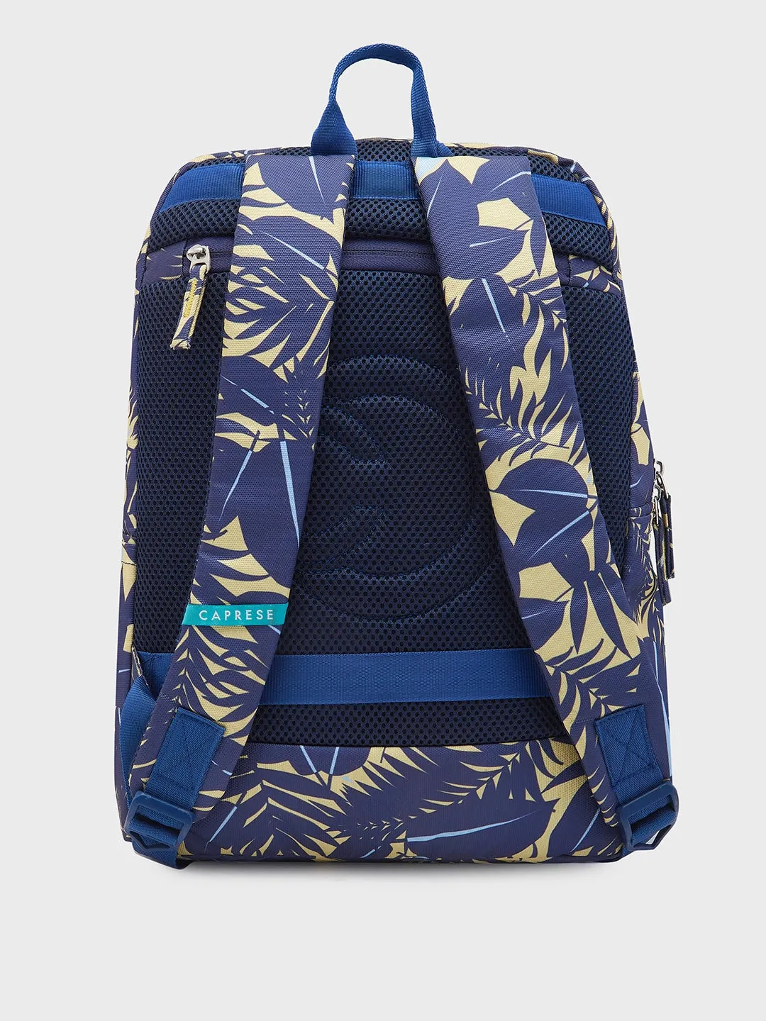 Caprese Eddy Laptop Backpack Medium Printed Navy