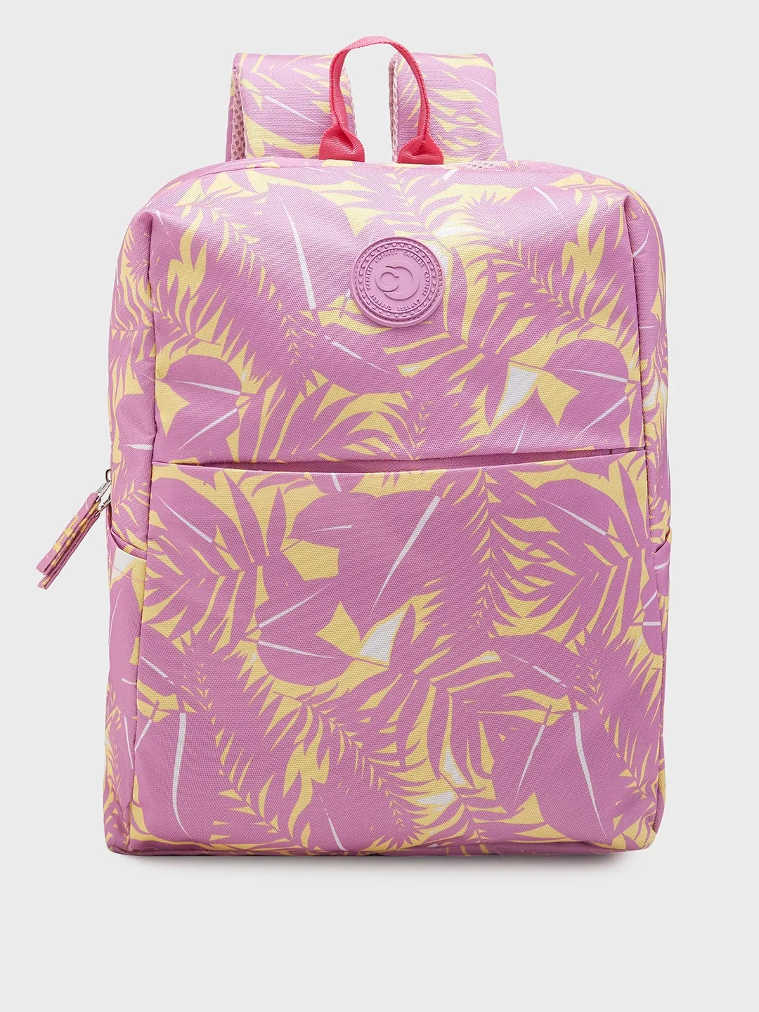 Caprese Eddy Laptop Backpack Medium Printed Pink