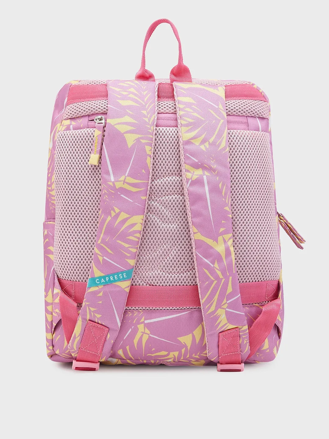 Caprese Eddy Laptop Backpack Medium Printed Pink