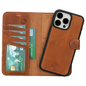 Carter iPhone 16 Pro Max Wallet Case, Golden Brown