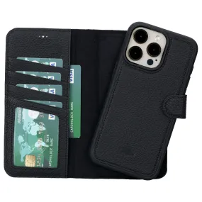 Carter iPhone 16 Pro Max Wallet Case, Pebble Black