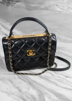 Chanel Lambskin Quilted Small Trendy CC Flap Bag With Top Handle