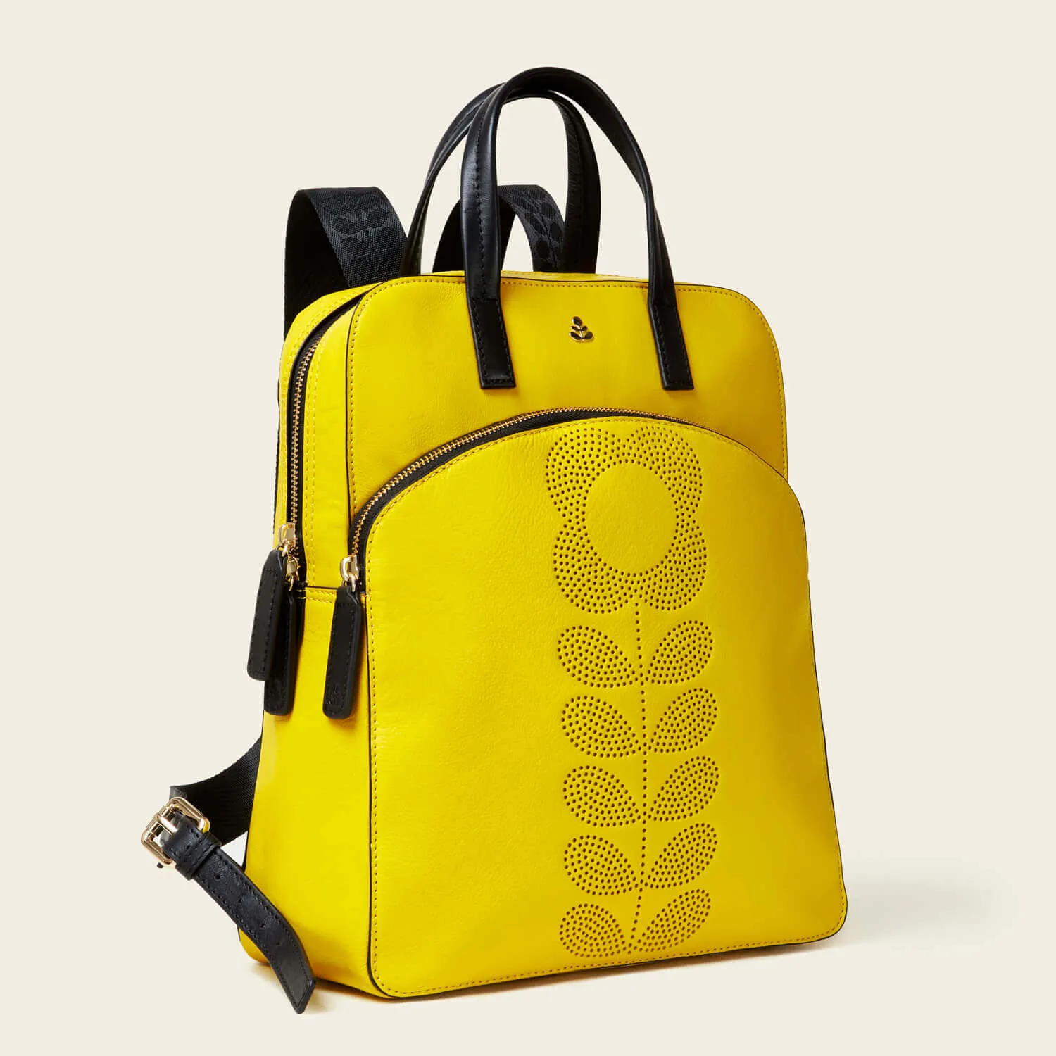 Emilia Backpack - Punched Tall Flower Yellow