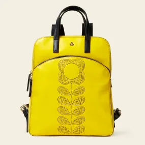 Emilia Backpack - Punched Tall Flower Yellow