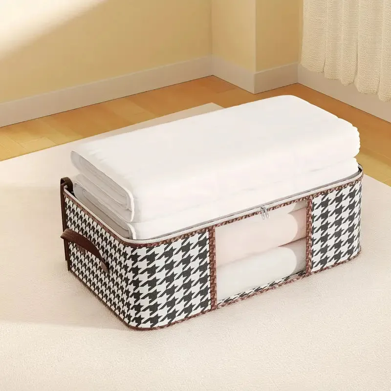 Houndstooth Large Storage Bag