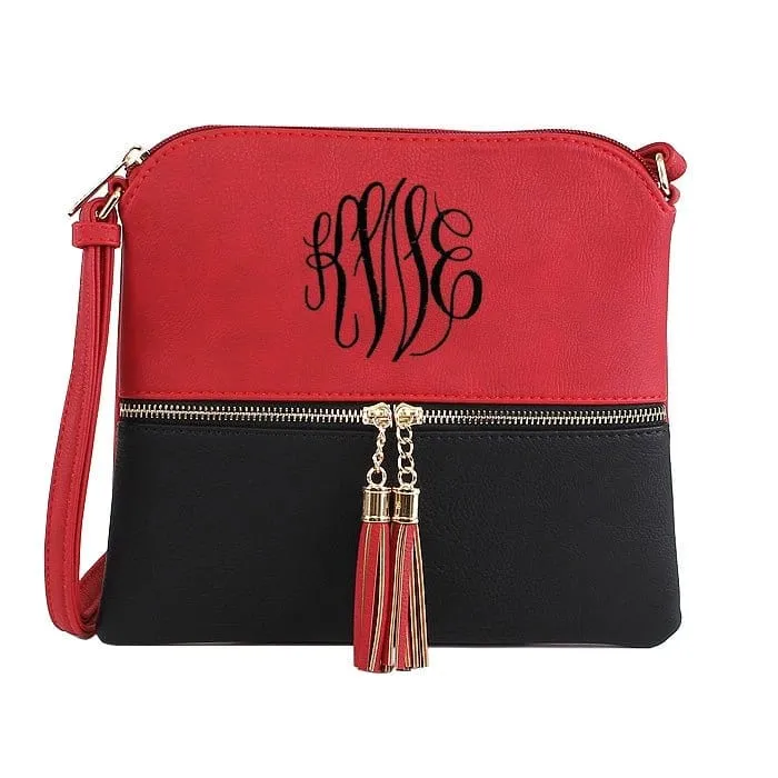 HY2038E Monogrammable Fashion Crossbody Bag With Tassel