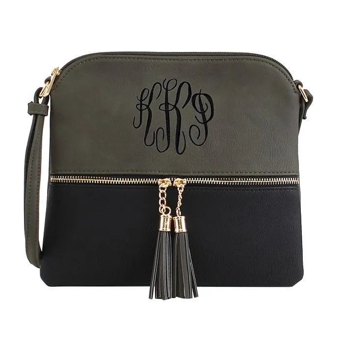 HY2038E Monogrammable Fashion Crossbody Bag With Tassel