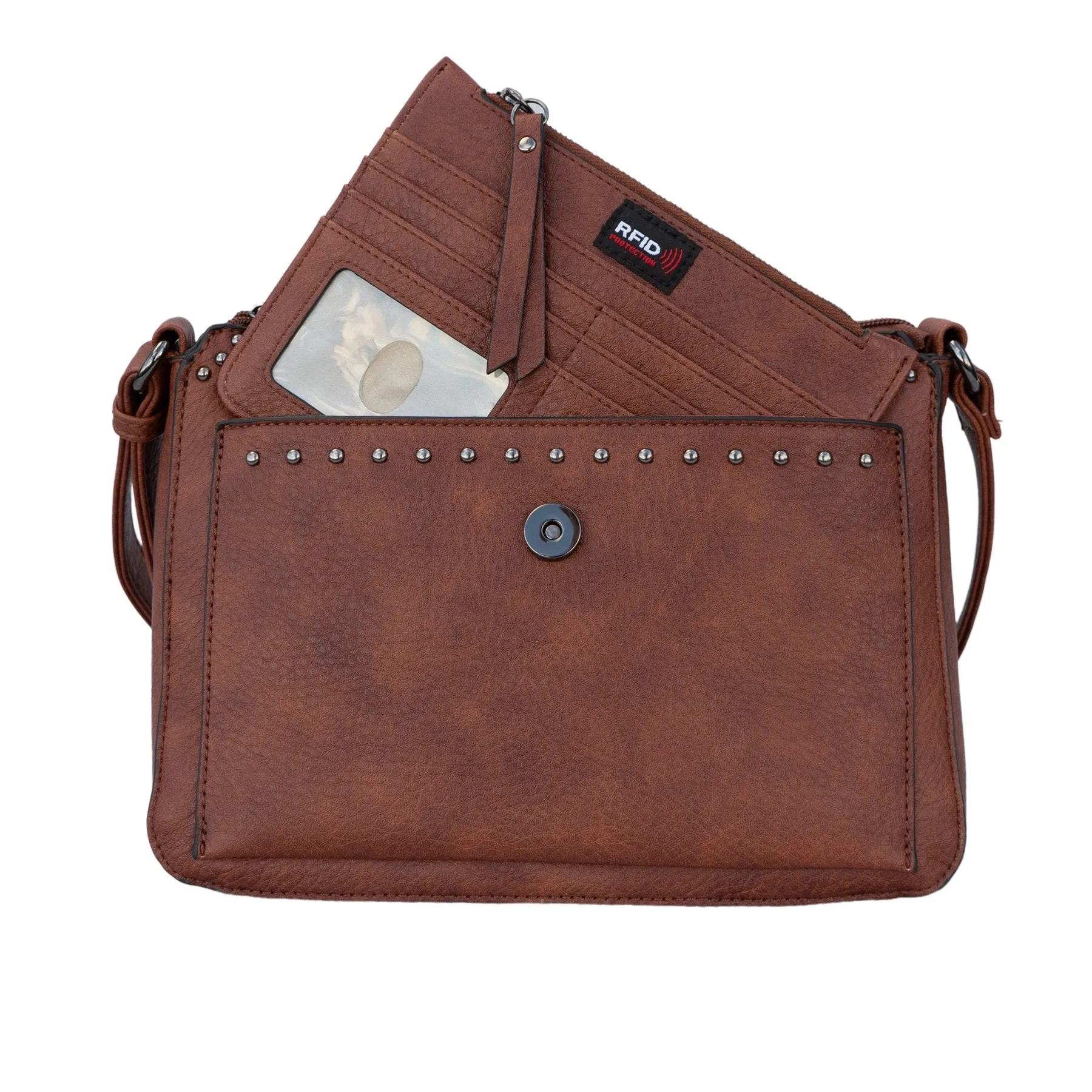 Kinsley Compact Lockable Crossbody with RFID Slim Wallet