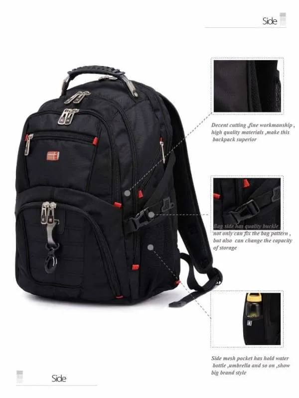 Laptop backpack Waterproof USB Charge Just For You