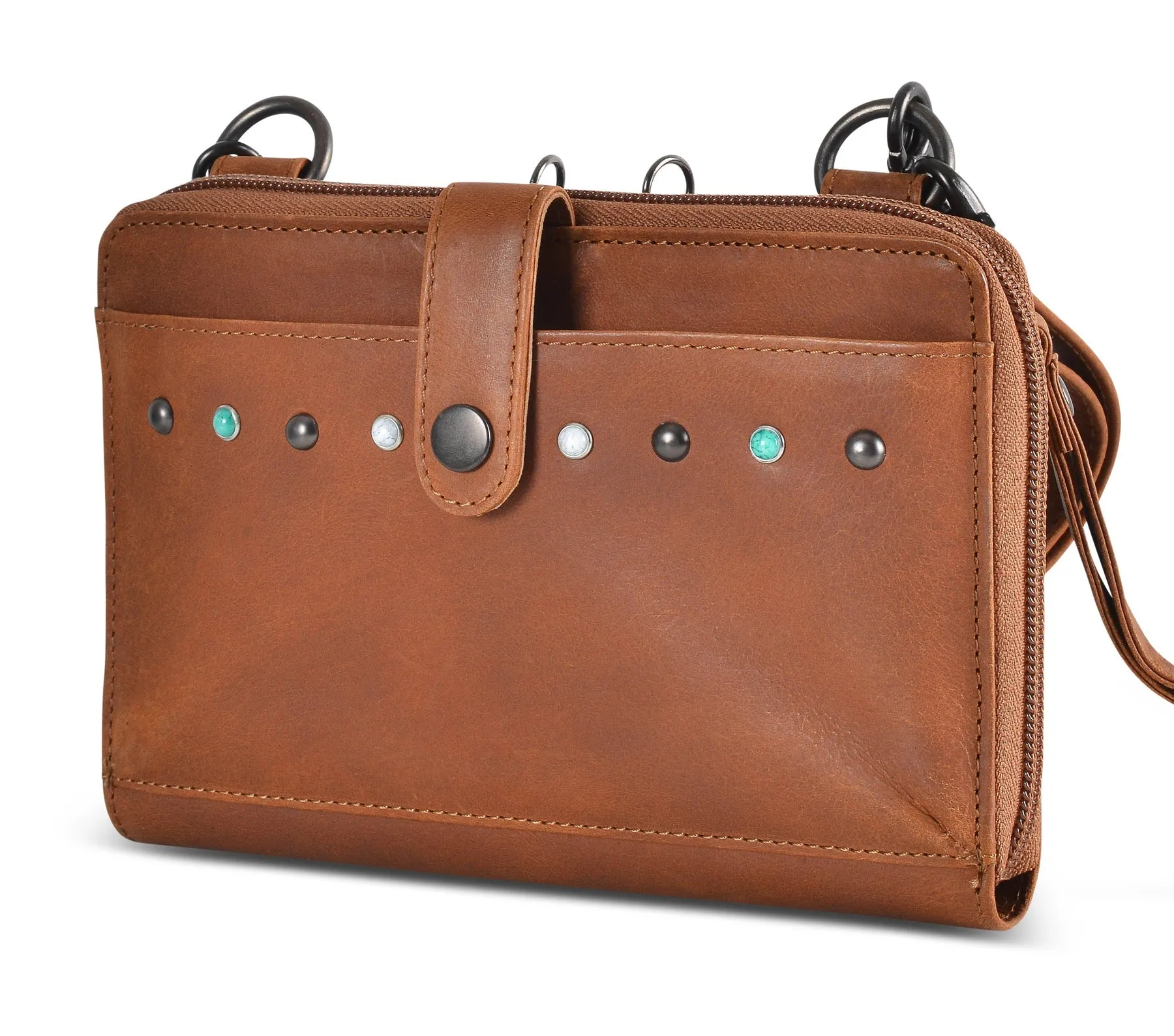 Millie Leather Concealed Carry Compact Crossbody Organizer