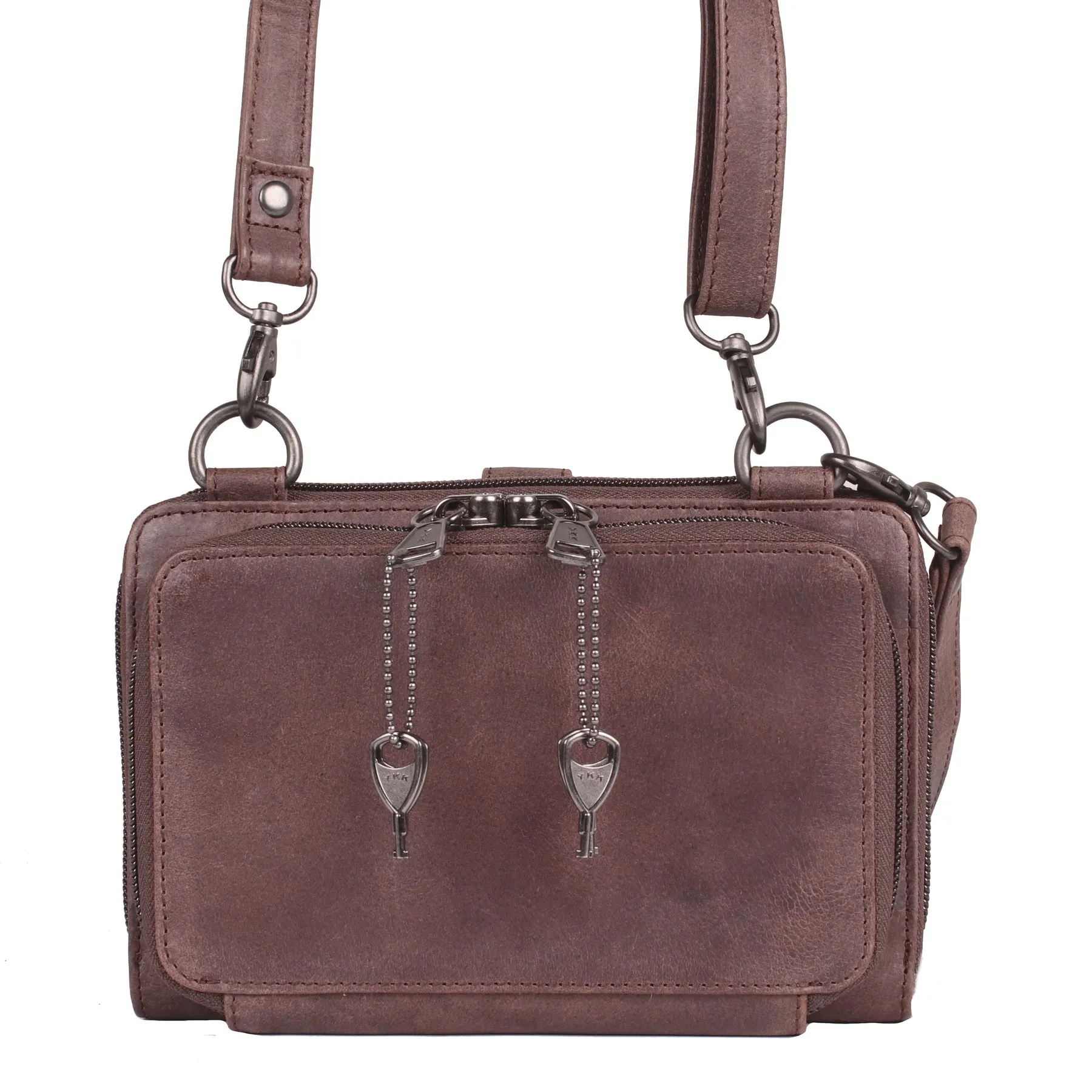 Millie Leather Concealed Carry Compact Crossbody Organizer