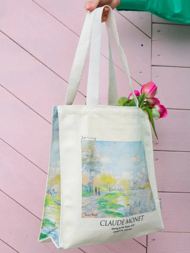 Spring by the Seine Claude Monet - Tote Bag