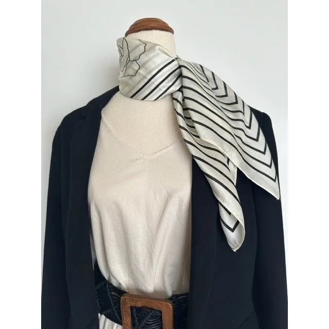 Stylish Silky Scarf - Cream Chanel